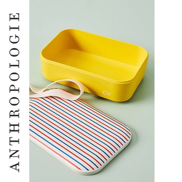 Anthropologie Other - NEW Anthro x Clare V. Striped Bamboo Bento Box